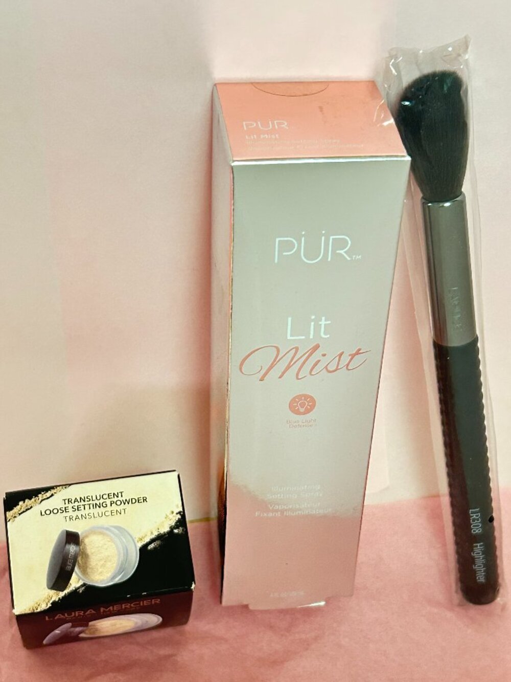 Laura Mercier + PÜR + LARUCE 3-Pc Makeup Setting Trio NWT | $81 Retail